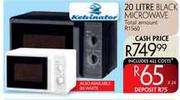 Kalvinator 20L Black Microwave