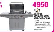 Alva 4 Burner Stainless Steel Barbecue Sphinx(G545)