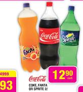 Cocacola Coke,Fanta Or Sprite-2L Each