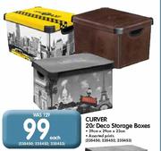 Curver 20L Deco Storage Boxes-Each