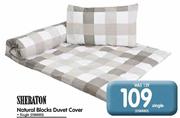 Sheraton Natural Blocks Duvet Cover Single-Each