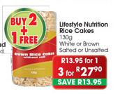 Lifestyle Nutrition Rice Cakes-130gm