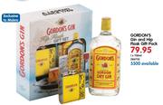 Gordon's Gin And Hip Flask Gift Pack-1X750ml