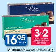 D.licious Chocolate Cremes-96G Per Box