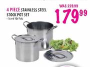 4 Piece Stainless Steel Stock Pot Set