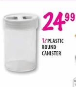Plastic Round Canister-1 Ltr
