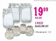 3 Piece Glass Jar Set-per set
