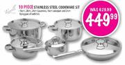 10 Piece Stainless Steel Cookware Set