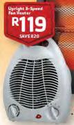 Aim Upright 3-Speed Fan Heater-Each