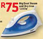 Big Deal Steam And Dry Iron 1200W
