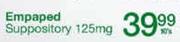 Empaped Suppository-125mg