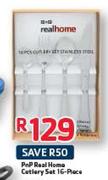 PNP Real Home 16 Piece Stainless Steel Cutlery Set