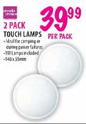 Simple Choice 2Pack Touch Lamps 140x55mm-Per Pack
