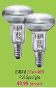 Osram 2Pack 40W R50 Spotlight-Per Pack