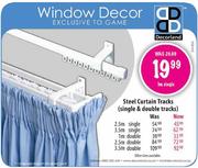 Decorland Steel Curtain Tracks 1m-Double
