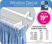 Decorland Steel Curtain Tracks 3.5m-Double