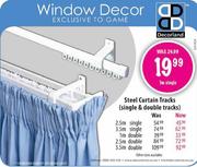 Decorland Steel Curtain Tracks 1m-Single