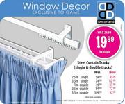 Decorland Steel Curtain Tracks 3.5m-Single