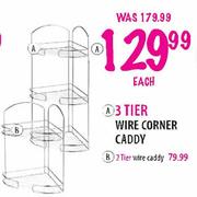 3 Tier Wire Corner Caddy-Each
