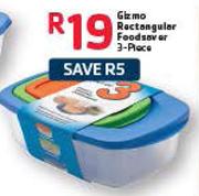 Gizmo Rectangular Foodsaver-3-Piece