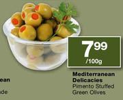 Mediterranean Delicacies Pimento Stuffed Green Olives-100g