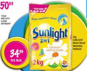 Sunlight Handwash Washing Powder-2Kg Per Pack