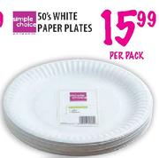 Simple Choice Paper Plates-50's Per Pack