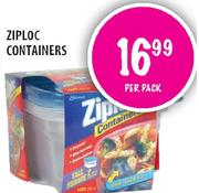 Ziploc Containers-Per Pack