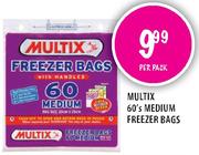 Multix Medium Freezer Bags-60's Per Pack