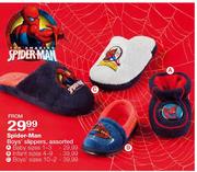 Spider-Man Boys' Slippers, Assorted-Boys' Sizes 10-2