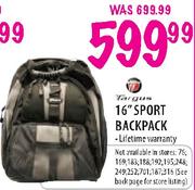 Targus 16" Sport Backpack