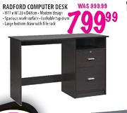 Raddord Computer Desk H77 x W120 x D48cm