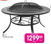 Terrace Leisure Round Firepit with Granite Table