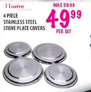Home 4 Piece Stainless Steel Stove Plate Covers-Per Set