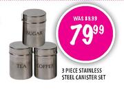 3 Piece Stailess Steel Canister Set