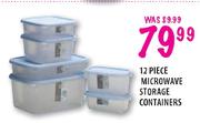 12 Piece Mocrowave Storage Containers
