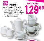 Simple Choice Porcelain Tea Set-17 Piece