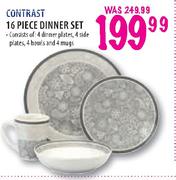 Contrast Dinner Set-16 Piece