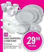 Simple Choice Soup Bowls Or Side Plates-4 Pack Cups And Sauces
