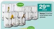Venue Flute/Red Wine/White Wine Glasses 3 Pack-Per Pack