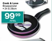 Cook And Love Braaipanstel-24 & 28cm Per Stel