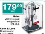 Mairo Vlekvrye Staal Eetgereistel-24 Stuk