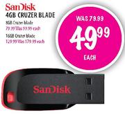 Sandisk 4GB Cruzer Blade Each