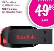 Sandisk 8GB Cruzer Blade Each