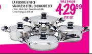 La Cuisine Stainless Steel Cookware Set-8 Piece