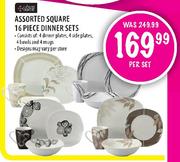 Always Home Assorted Square Dinner Sets-16 Piece