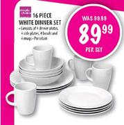 Simple Choice White Dinner Set-16 Piece