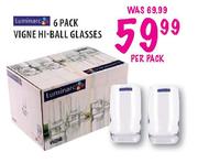 Luminarc Vigne Hi-Ball Glasses-6 Pack