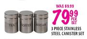 Stainless Steel Canister Set-3 Piece