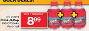 Drink O Pop Kid O Drinks Assorted-3x250ml